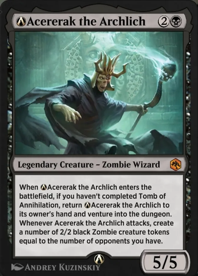 2021 Adventures in the Forgotten Realms A-Acererak the Archlich mythic #A-87 mythic card image