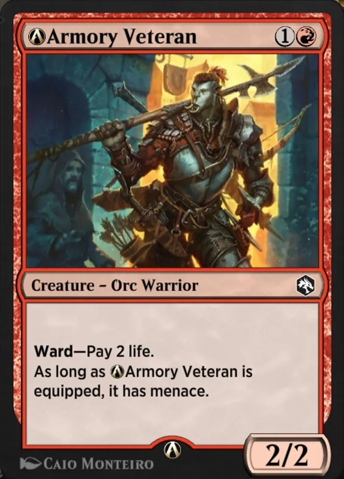 2021 Adventures in the Forgotten Realms A-Armory Veteran common #A-130 common card image