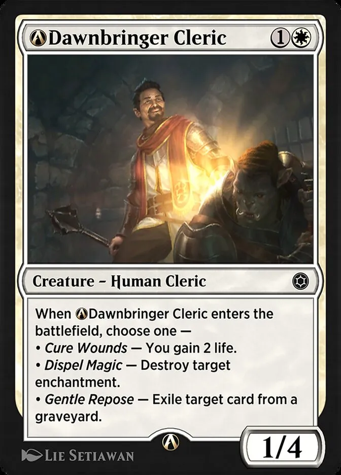 2021 Adventures in the Forgotten Realms A-Dawnbringer Cleric common #A-9 common card image