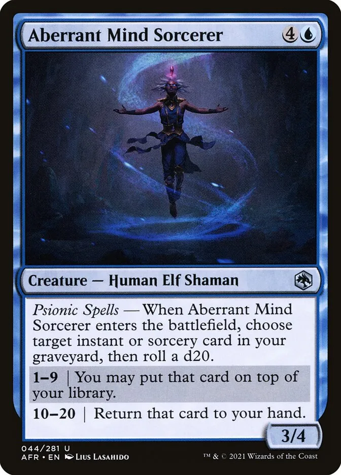 2021 Adventures in the Forgotten Realms Aberrant Mind Sorcerer uncommon #44 uncommon card image