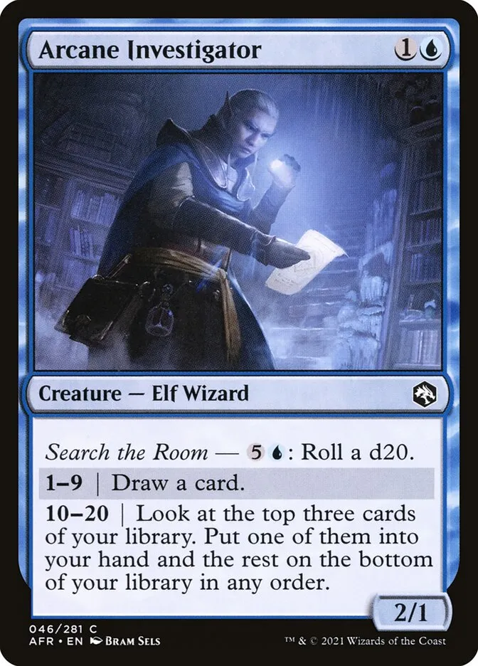 2021 Adventures in the Forgotten Realms Arcane Investigator common #46 common card image