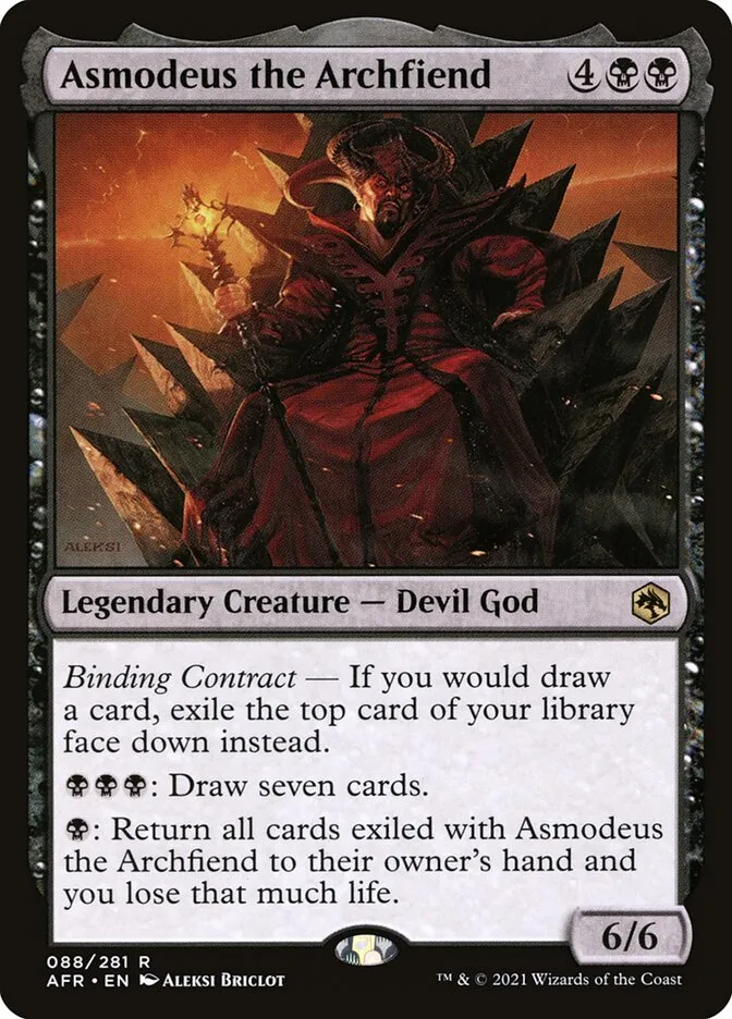 2021 Adventures in the Forgotten Realms Asmodeus the Archfiend #88 rare card image