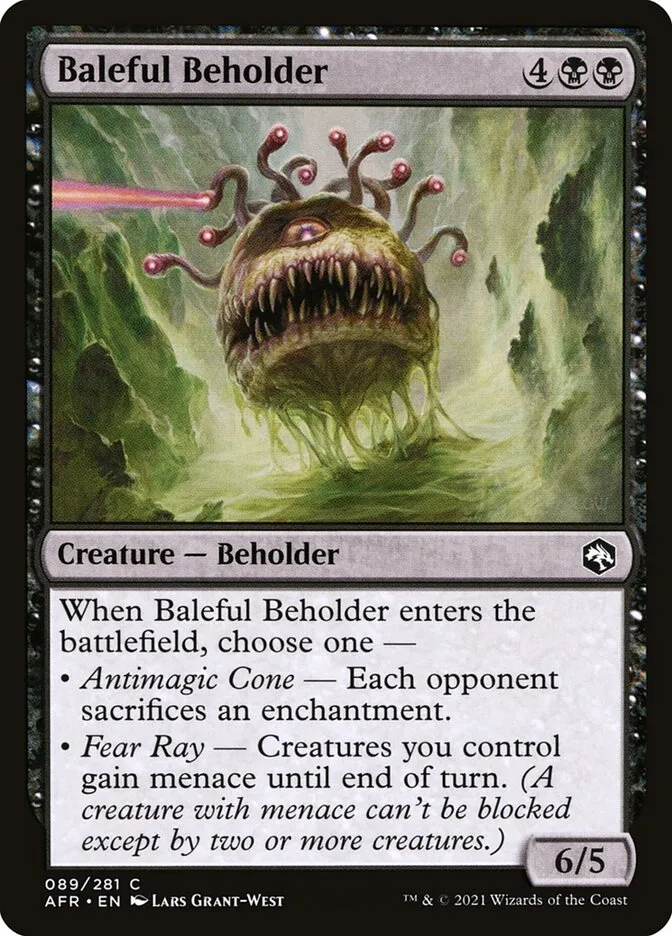 2021 Adventures in the Forgotten Realms Baleful Beholder common #89 common card image