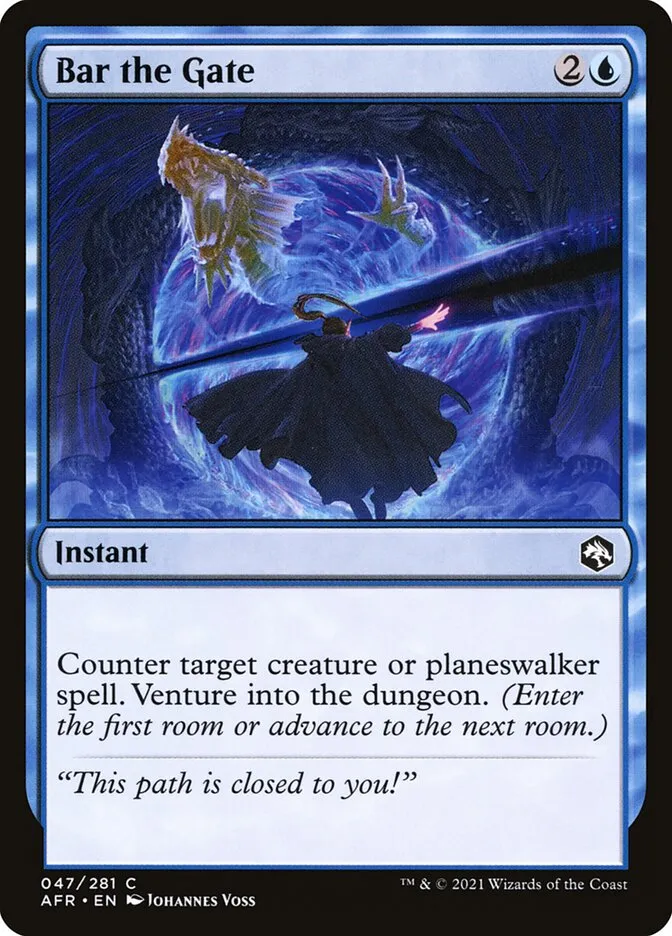 2021 Adventures in the Forgotten Realms Bar the Gate common #47 common card image