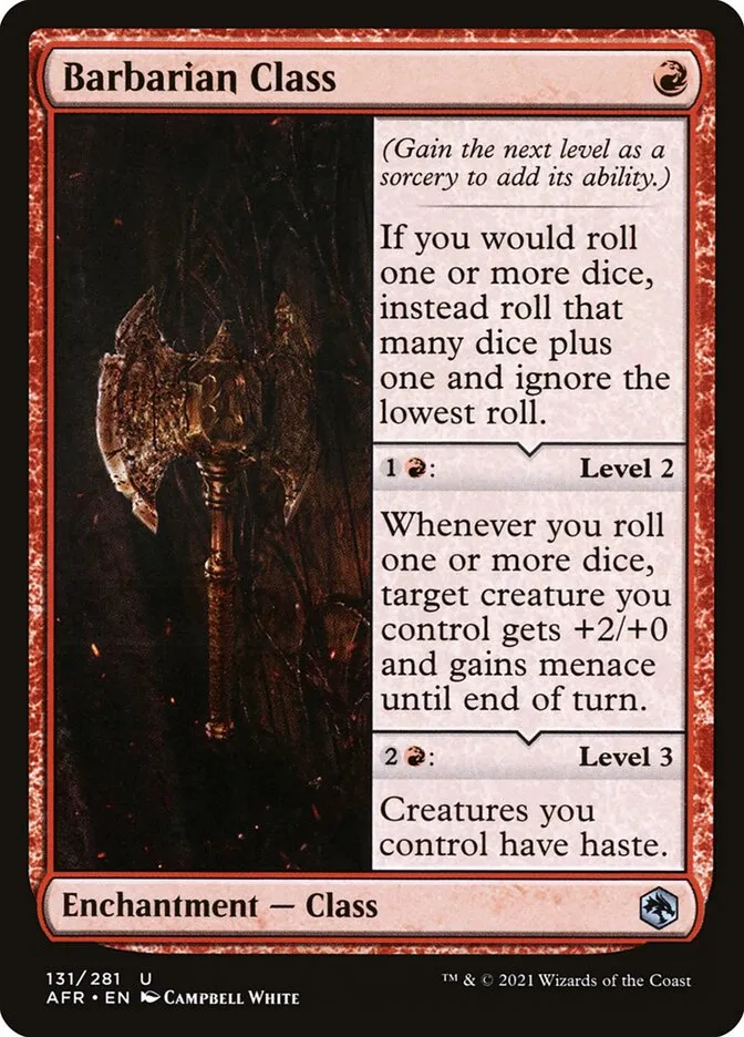 2021 Adventures in the Forgotten Realms Barbarian Class uncommon #131 uncommon card image