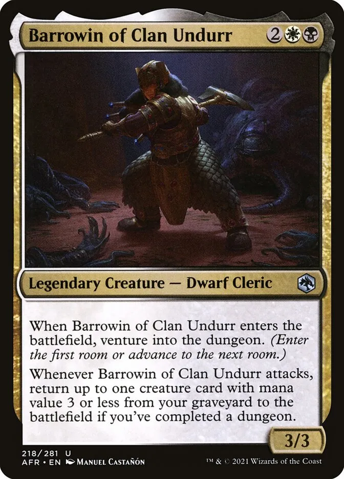 2021 Adventures in the Forgotten Realms Barrowin of Clan Undurr uncommon #218 uncommon card image