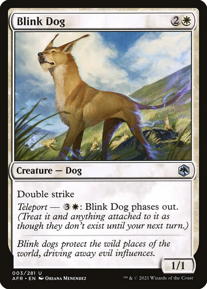 2021 Adventures in the Forgotten Realms Blink Dog uncommon #3 uncommon card image