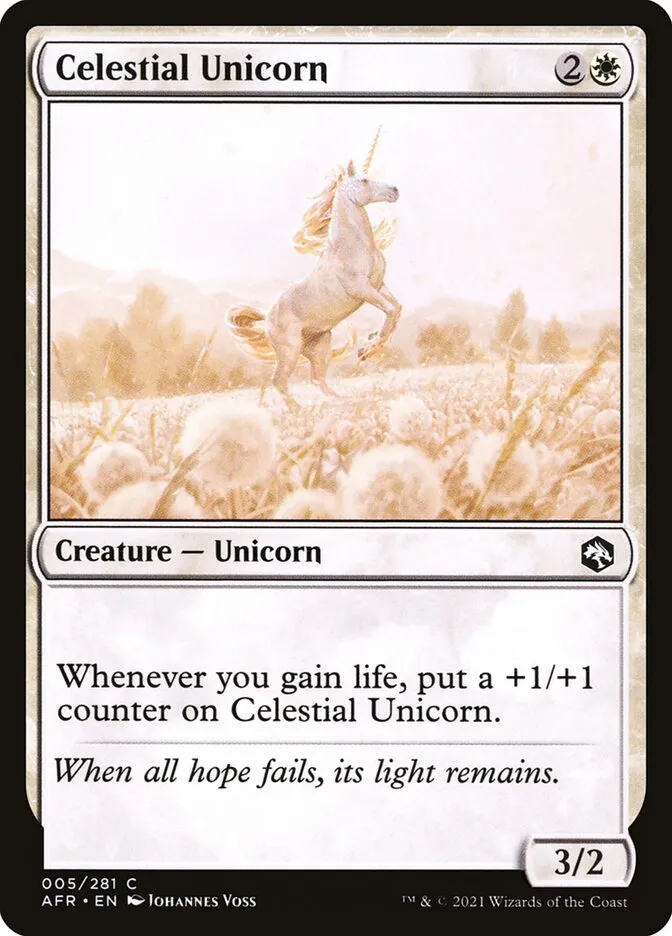 2021 Adventures in the Forgotten Realms Celestial Unicorn common #5 common card image