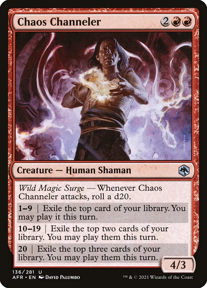 2021 Adventures in the Forgotten Realms Chaos Channeler uncommon #136 uncommon card image