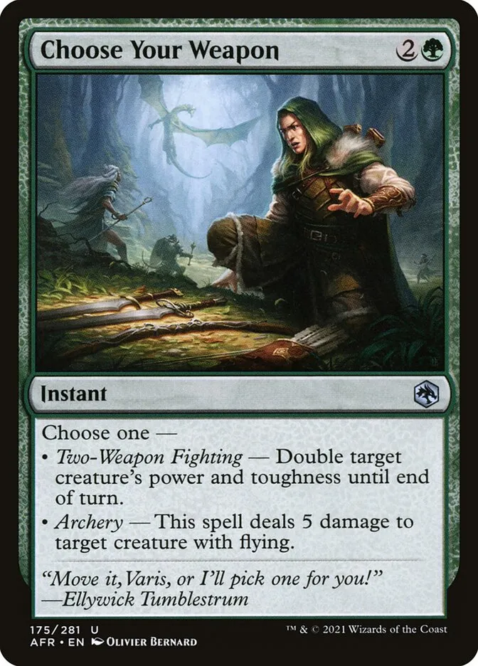 2021 Adventures in the Forgotten Realms Choose Your Weapon uncommon #175 uncommon card image