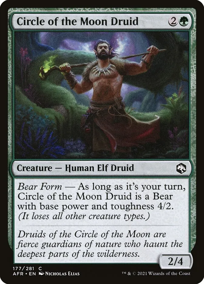 2021 Adventures in the Forgotten Realms Circle of the Moon Druid common #177 common card image