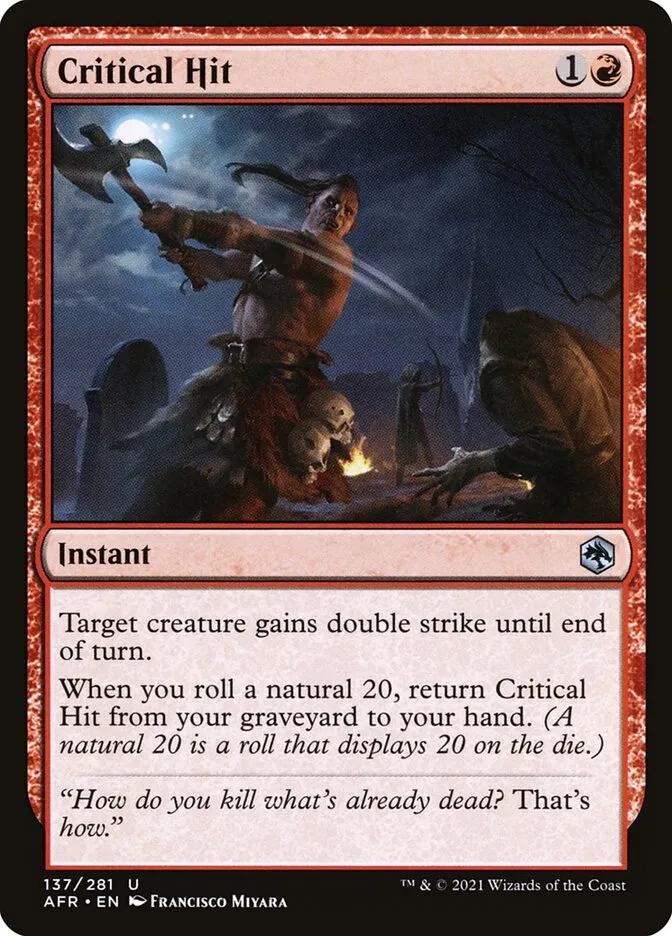 2021 Adventures in the Forgotten Realms Critical Hit uncommon #137 uncommon card image