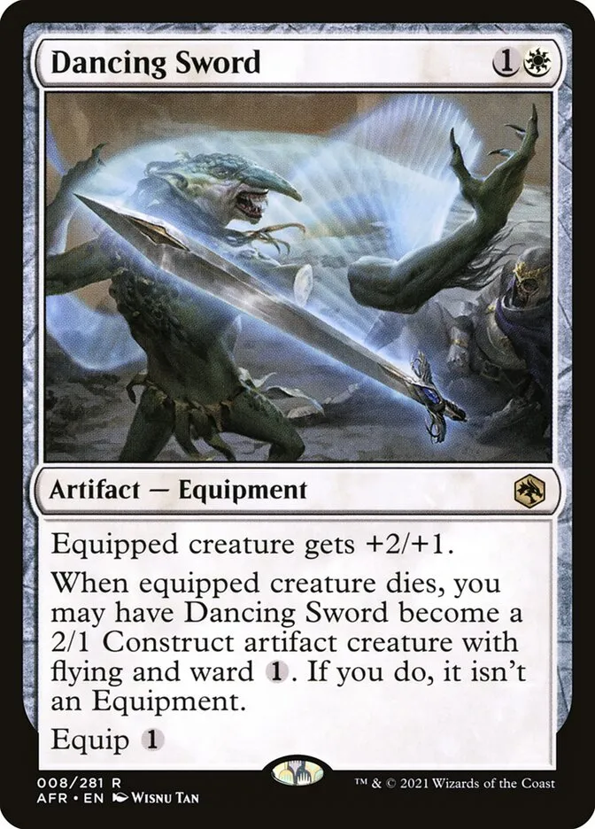 2021 Adventures in the Forgotten Realms Dancing Sword rare #8 rare card image