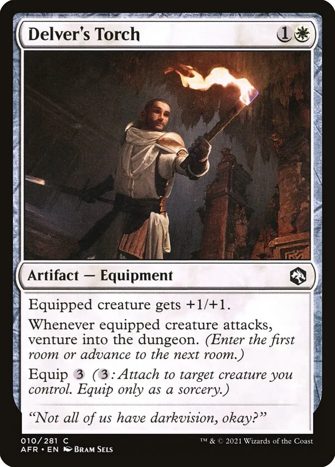 2021 Adventures in the Forgotten Realms Delver's Torch common #10 common card image