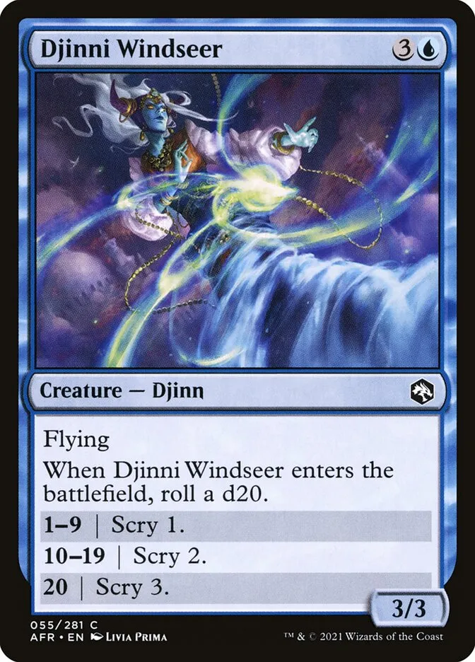 2021 Adventures in the Forgotten Realms Djinni Windseer common #55 common card image