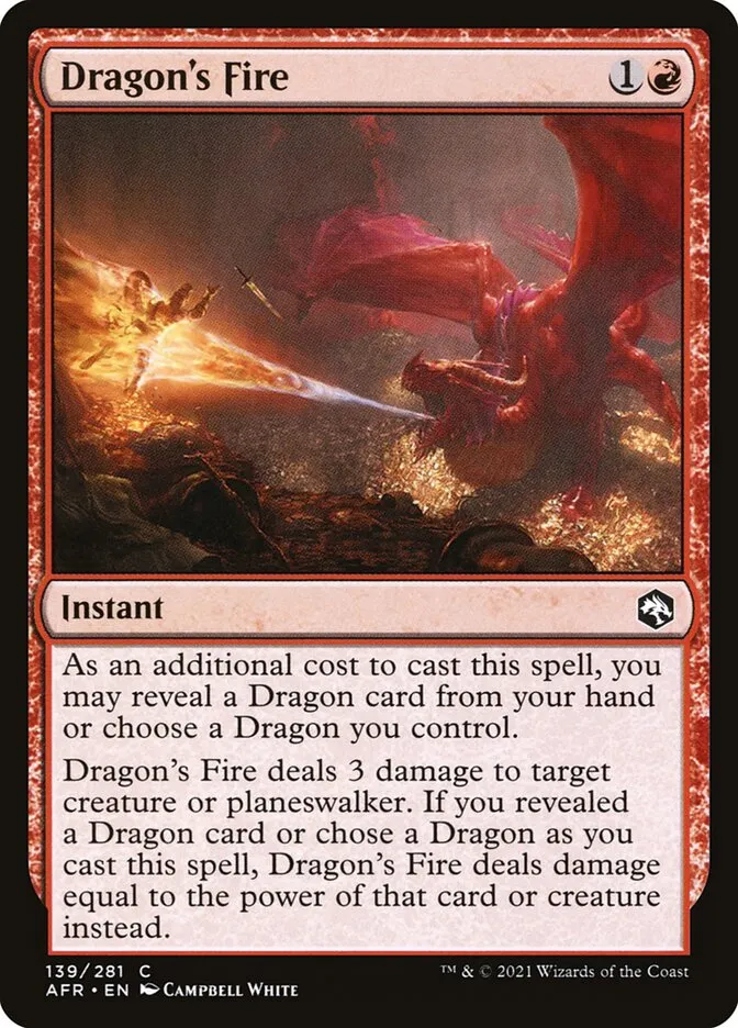 2021 Adventures in the Forgotten Realms Dragon's Fire #139 common card image