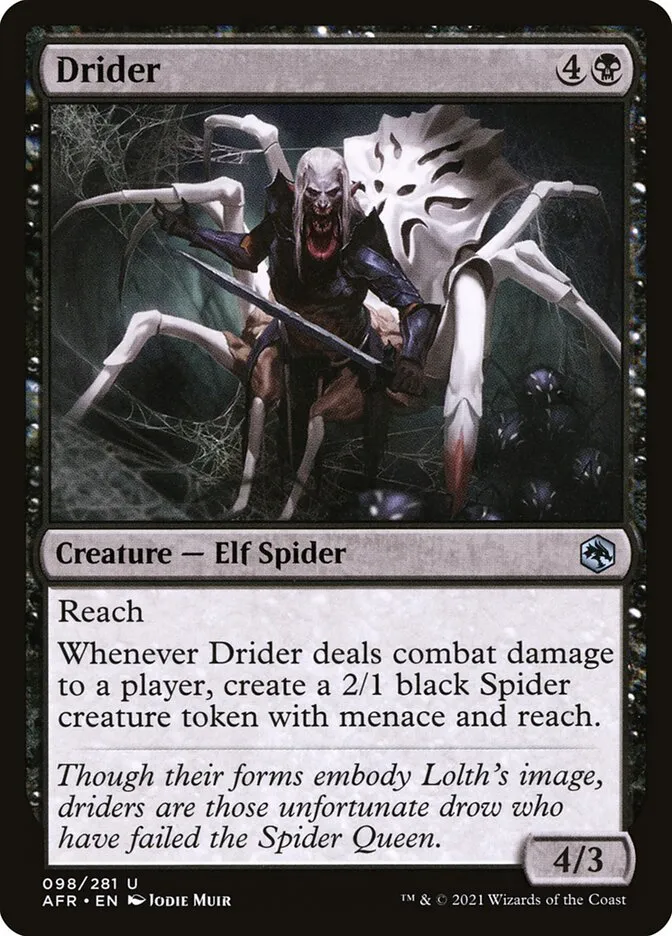 2021 Adventures in the Forgotten Realms Drider uncommon #98 uncommon card image