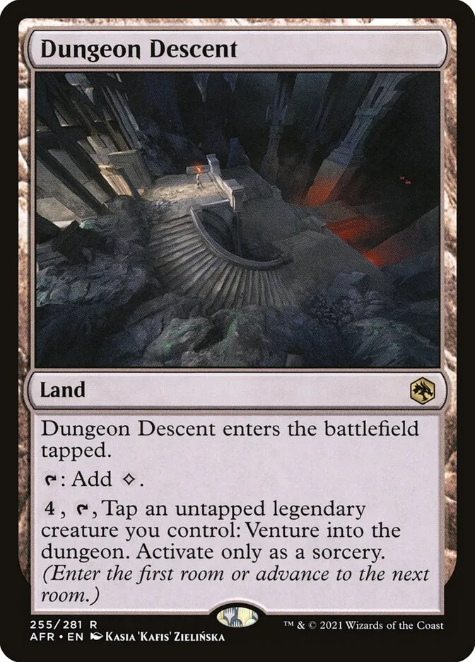 2021 Adventures in the Forgotten Realms Dungeon Descent #255 rare card image