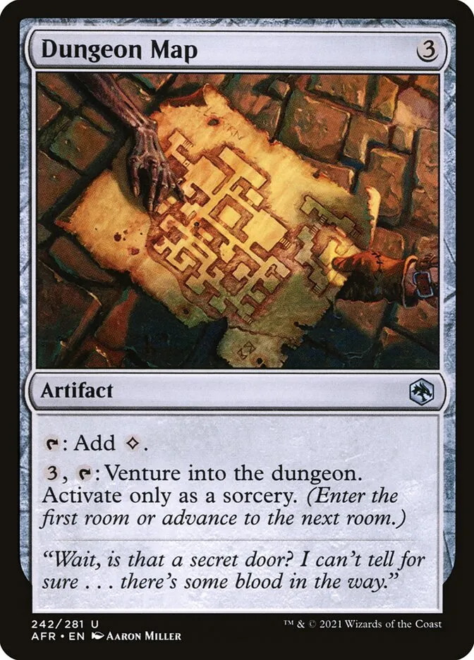 2021 Adventures in the Forgotten Realms Dungeon Map #242 uncommon card image