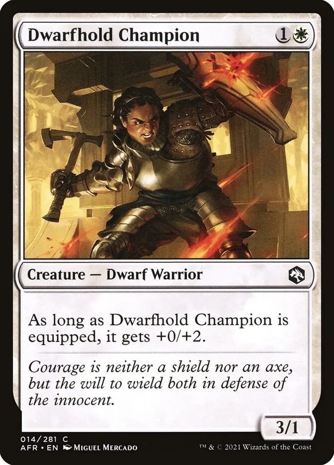 2021 Adventures in the Forgotten Realms Dwarfhold Champion common #14 common card image