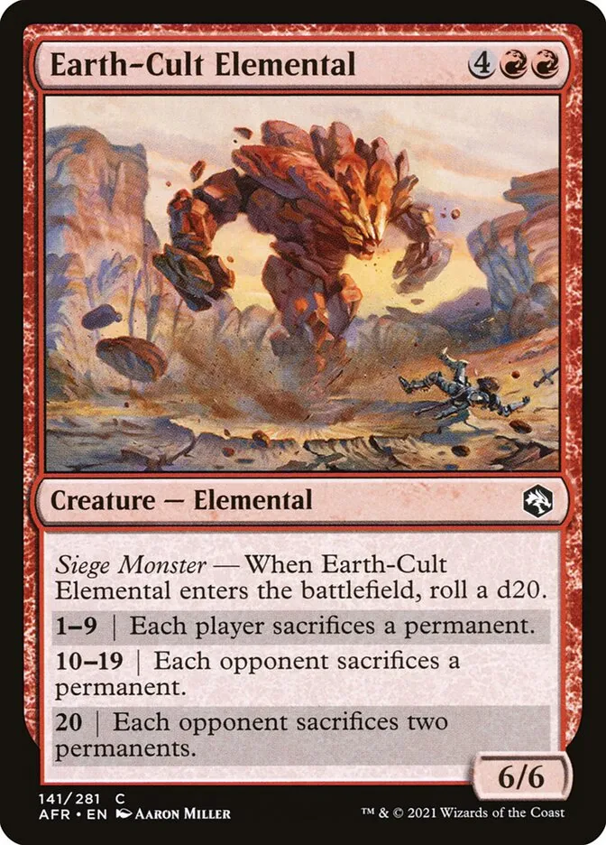 2021 Adventures in the Forgotten Realms Earth-Cult Elemental common #141 common card image