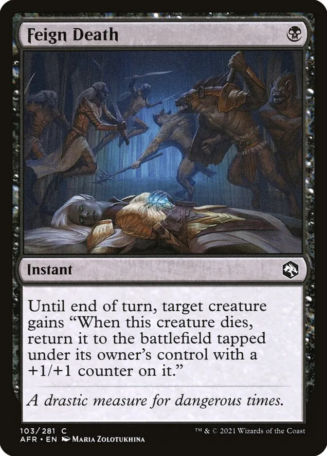 2021 Adventures in the Forgotten Realms Feign Death common #103 common card image