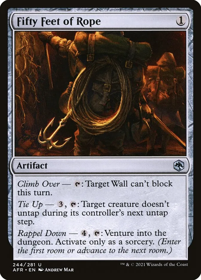 2021 Adventures in the Forgotten Realms Fifty Feet of Rope #244 uncommon card image