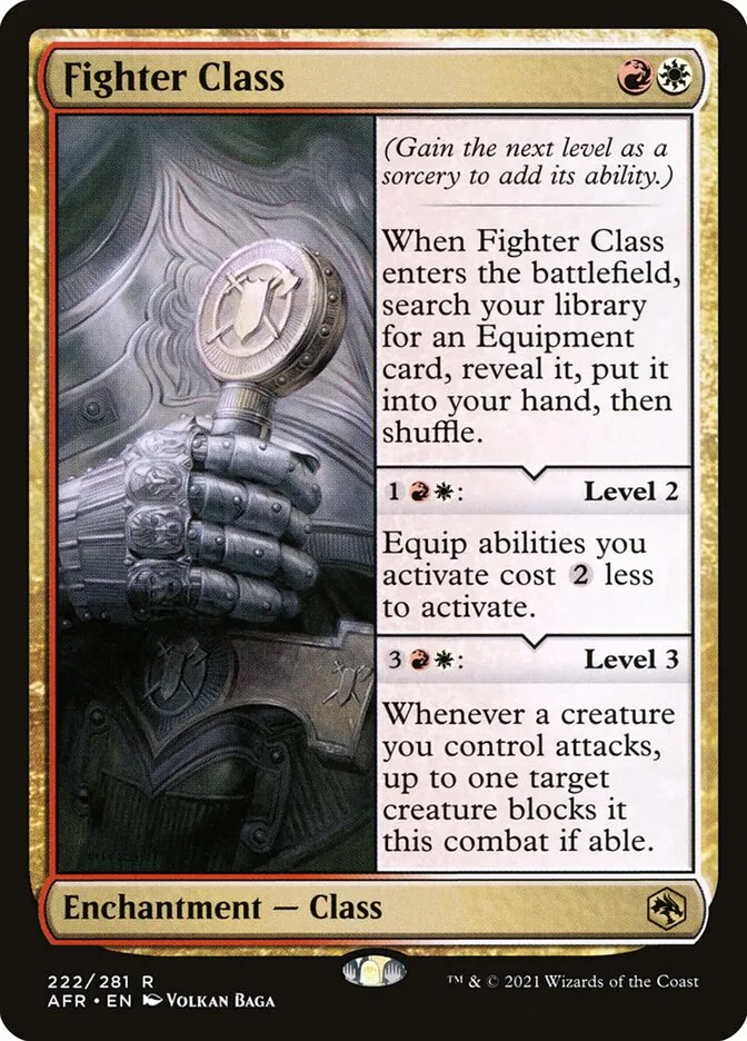 2021 Adventures in the Forgotten Realms Fighter Class rare #222 rare card image