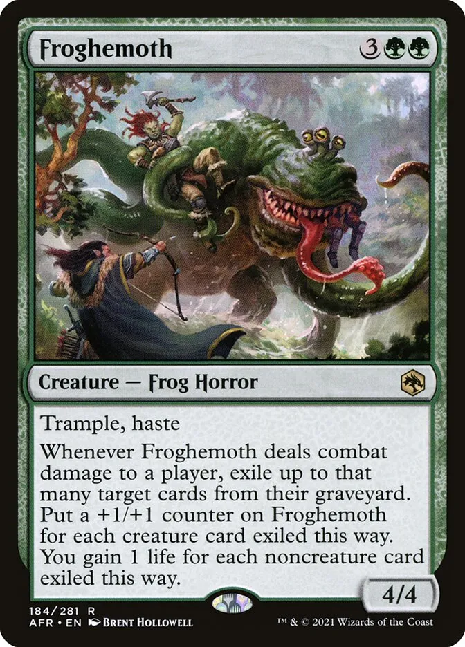 2021 Adventures in the Forgotten Realms Froghemoth rare #184 rare card image
