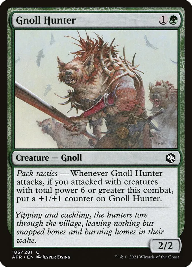 2021 Adventures in the Forgotten Realms Gnoll Hunter #185 common card image