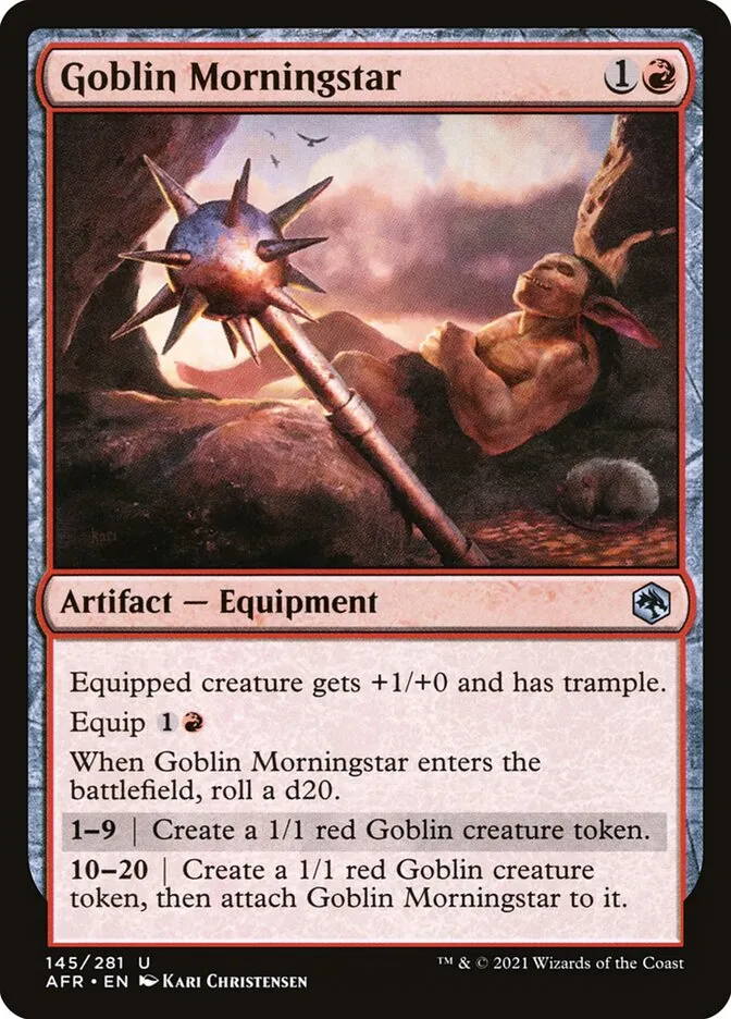 2021 Adventures in the Forgotten Realms Goblin Morningstar uncommon #145 uncommon card image