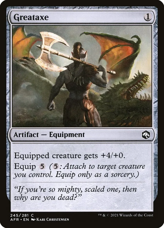 2021 Adventures in the Forgotten Realms Greataxe common #245 common card image