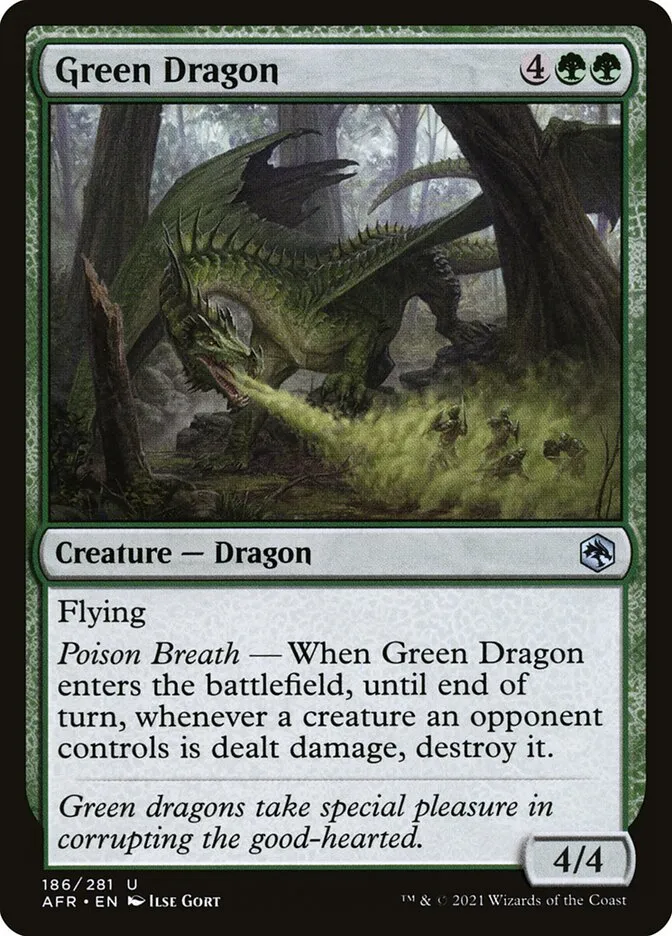 2021 Adventures in the Forgotten Realms Green Dragon uncommon #186 uncommon card image
