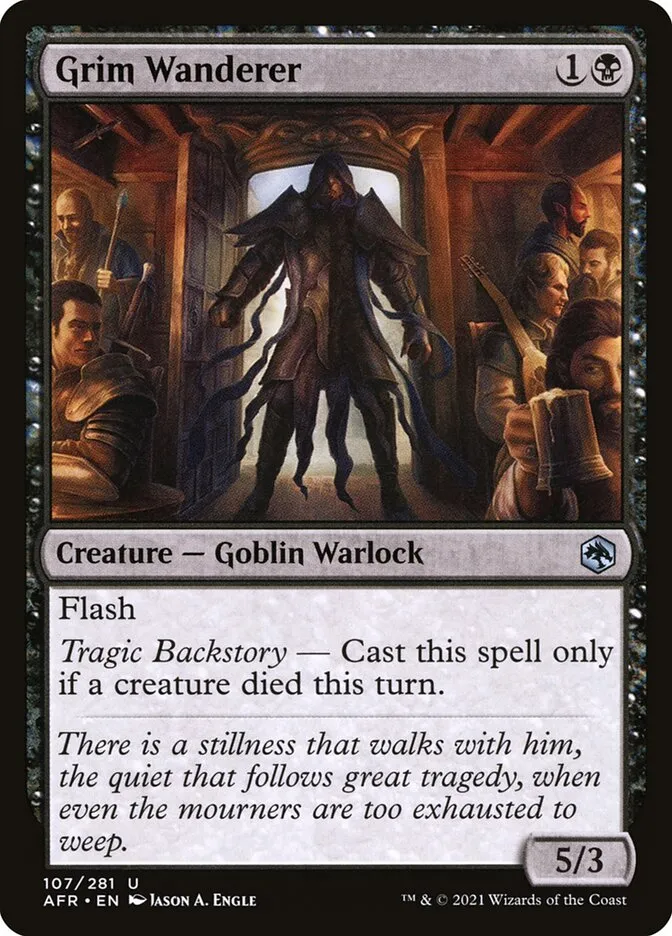 2021 Adventures in the Forgotten Realms Grim Wanderer uncommon #107 uncommon card image