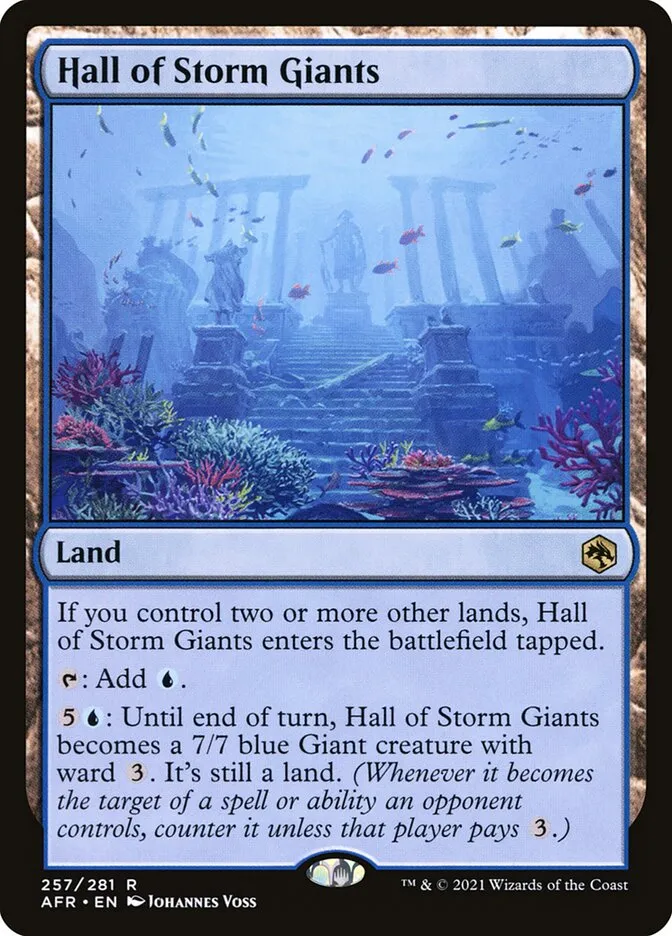 2021 Adventures in the Forgotten Realms Hall of Storm Giants rare #257 rare card image