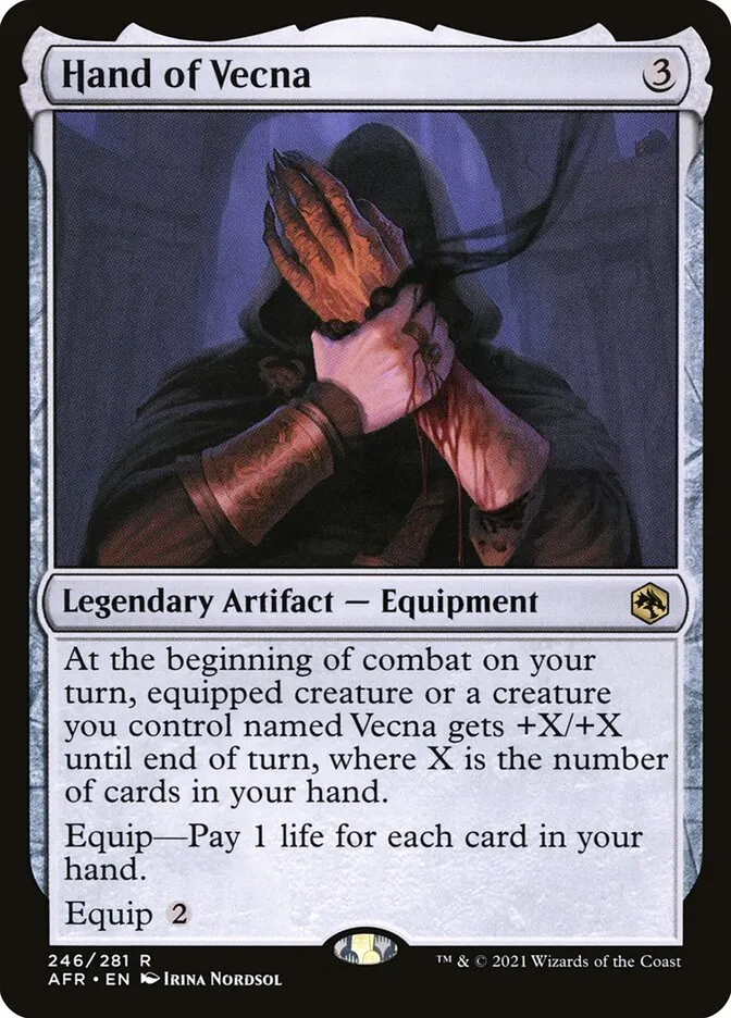 2021 Adventures in the Forgotten Realms Hand of Vecna rare #246 rare card image
