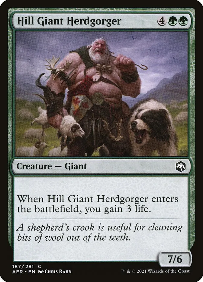 2021 Adventures in the Forgotten Realms Hill Giant Herdgorger common #187 common card image