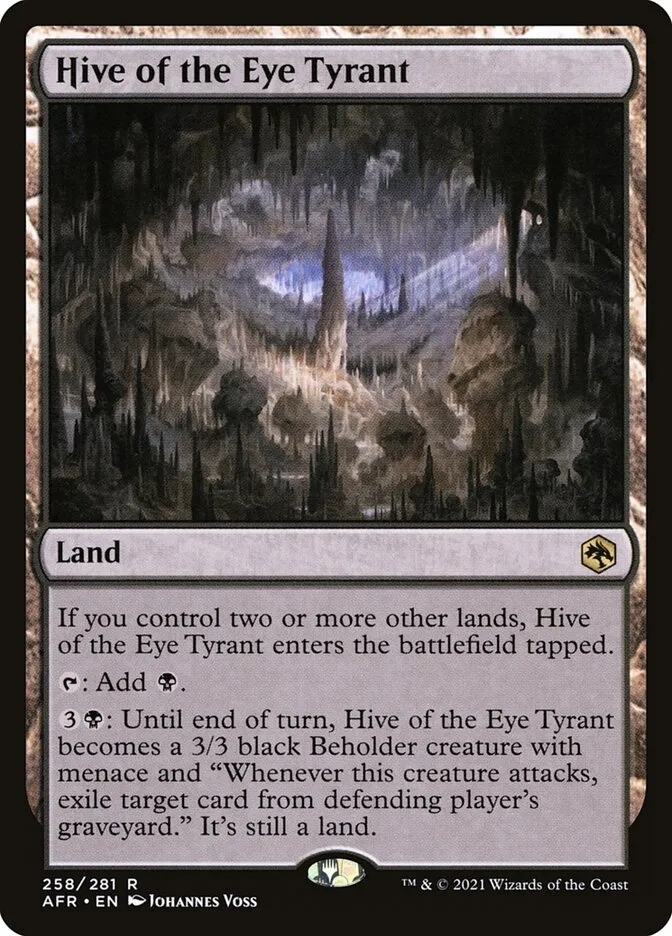 2021 Adventures in the Forgotten Realms Hive of the Eye Tyrant rare #258 rare card image