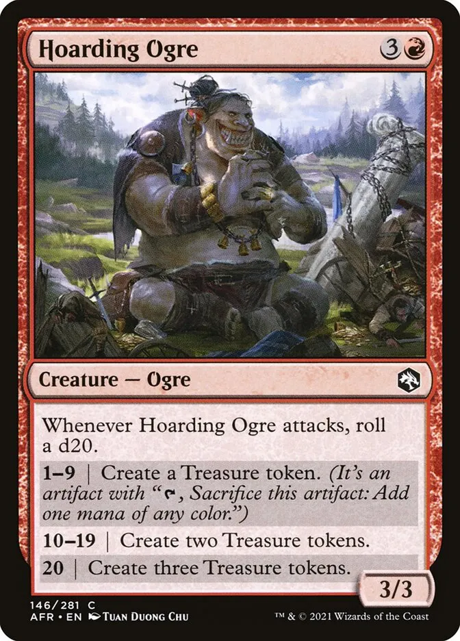 2021 Adventures in the Forgotten Realms Hoarding Ogre common #146 common card image