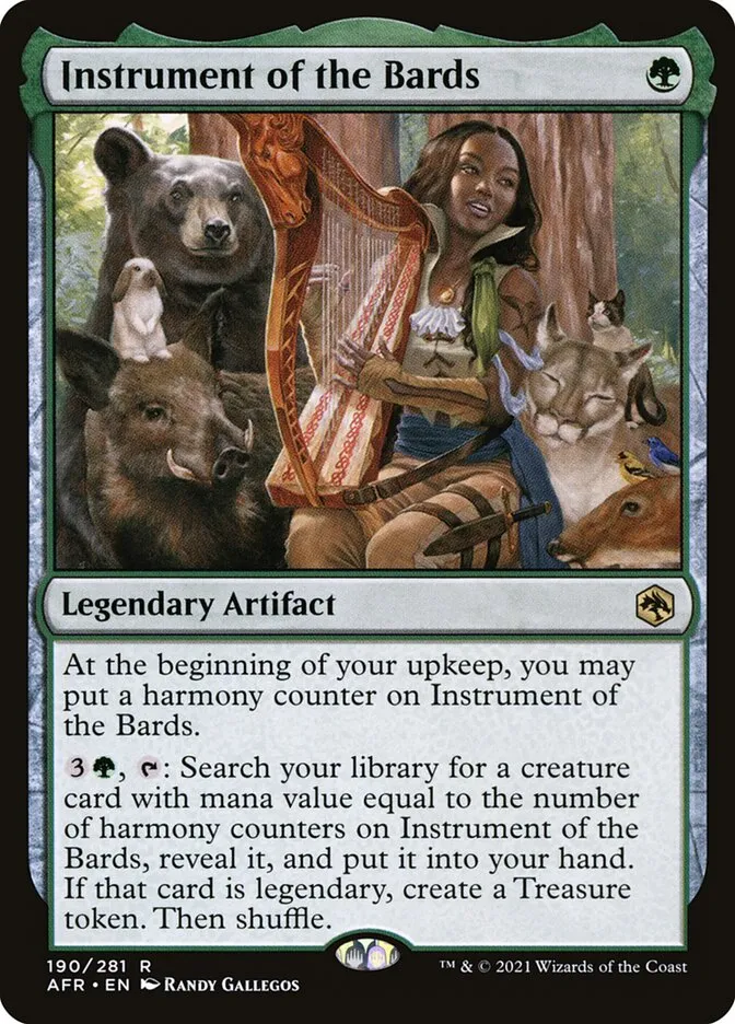 2021 Adventures in the Forgotten Realms Instrument of the Bards #190 rare card image