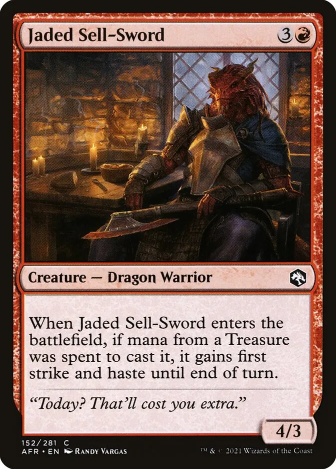 2021 Adventures in the Forgotten Realms Jaded Sell-Sword common #152 common card image