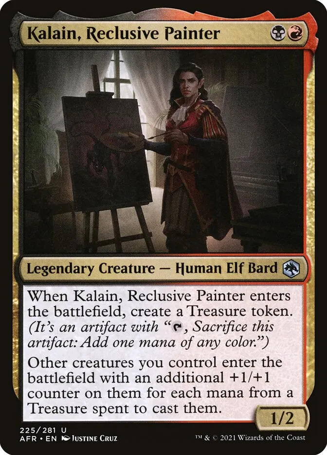 2021 Adventures in the Forgotten Realms Kalain, Reclusive Painter uncommon #225 uncommon card image