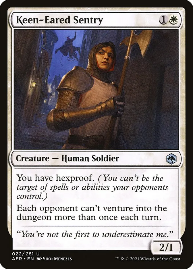 2021 Adventures in the Forgotten Realms Keen-Eared Sentry uncommon #22 uncommon card image