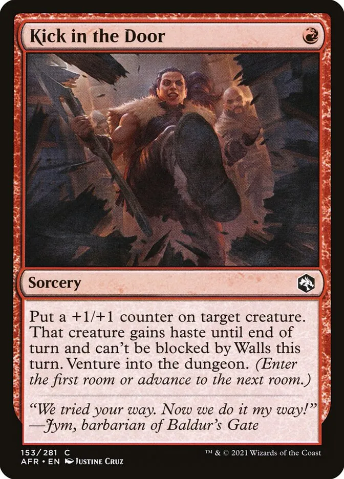 2021 Adventures in the Forgotten Realms Kick in the Door #153 common card image