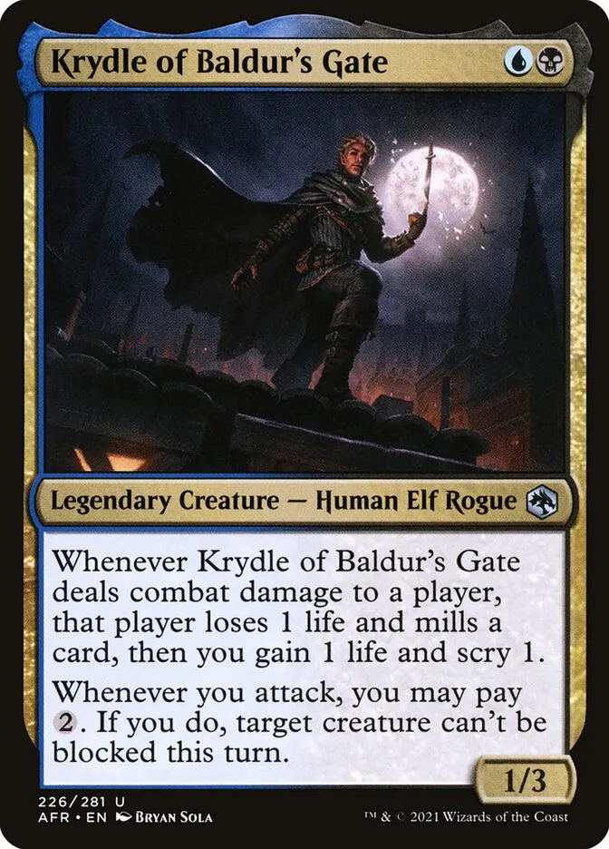 2021 Adventures in the Forgotten Realms Krydle of Baldur's Gate #226 uncommon card image