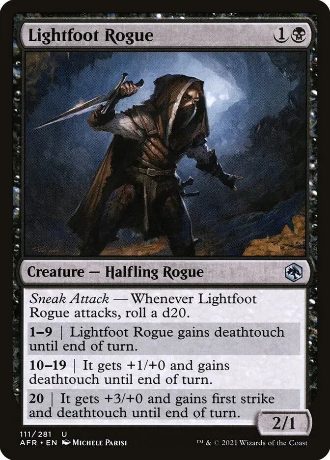 2021 Adventures in the Forgotten Realms Lightfoot Rogue uncommon #111 uncommon card image