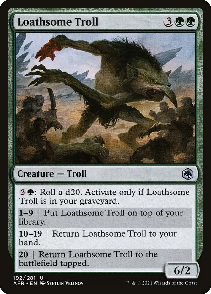 2021 Adventures in the Forgotten Realms Loathsome Troll uncommon #192 uncommon card image