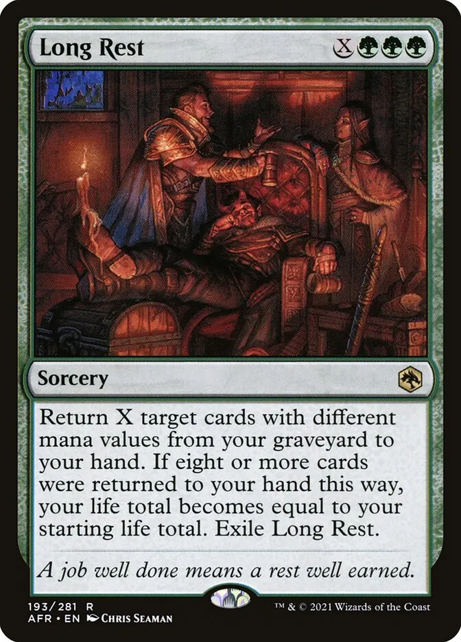 2021 Adventures in the Forgotten Realms Long Rest #193 rare card image