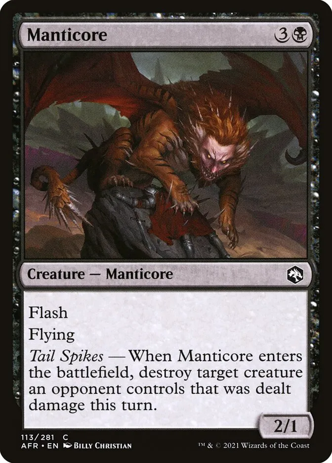 2021 Adventures in the Forgotten Realms Manticore common #113 common card image