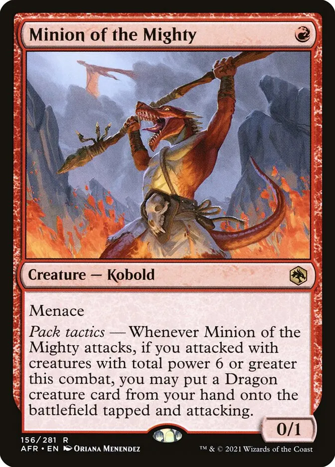 2021 Adventures in the Forgotten Realms Minion of the Mighty #156 rare card image
